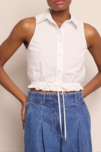 Cara Cara Hannah Top in White
