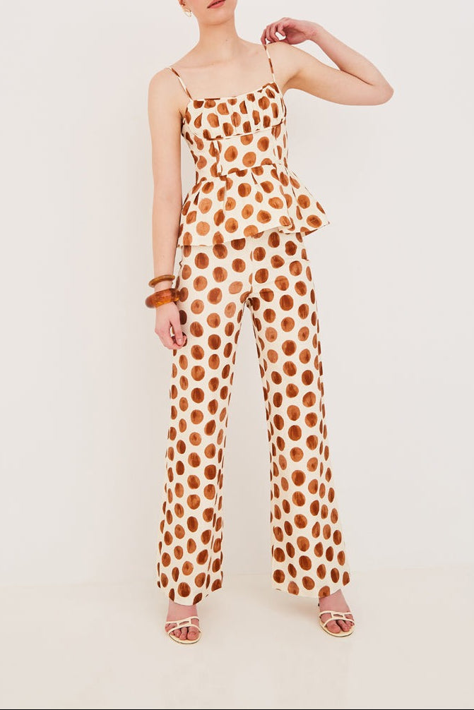 Cara Cara Alba Top in Celeste Spot Ginger