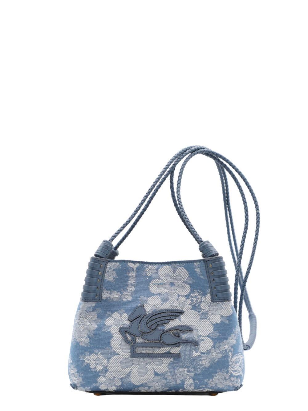 Etro Butterfly Denim Handbag in Azzurro