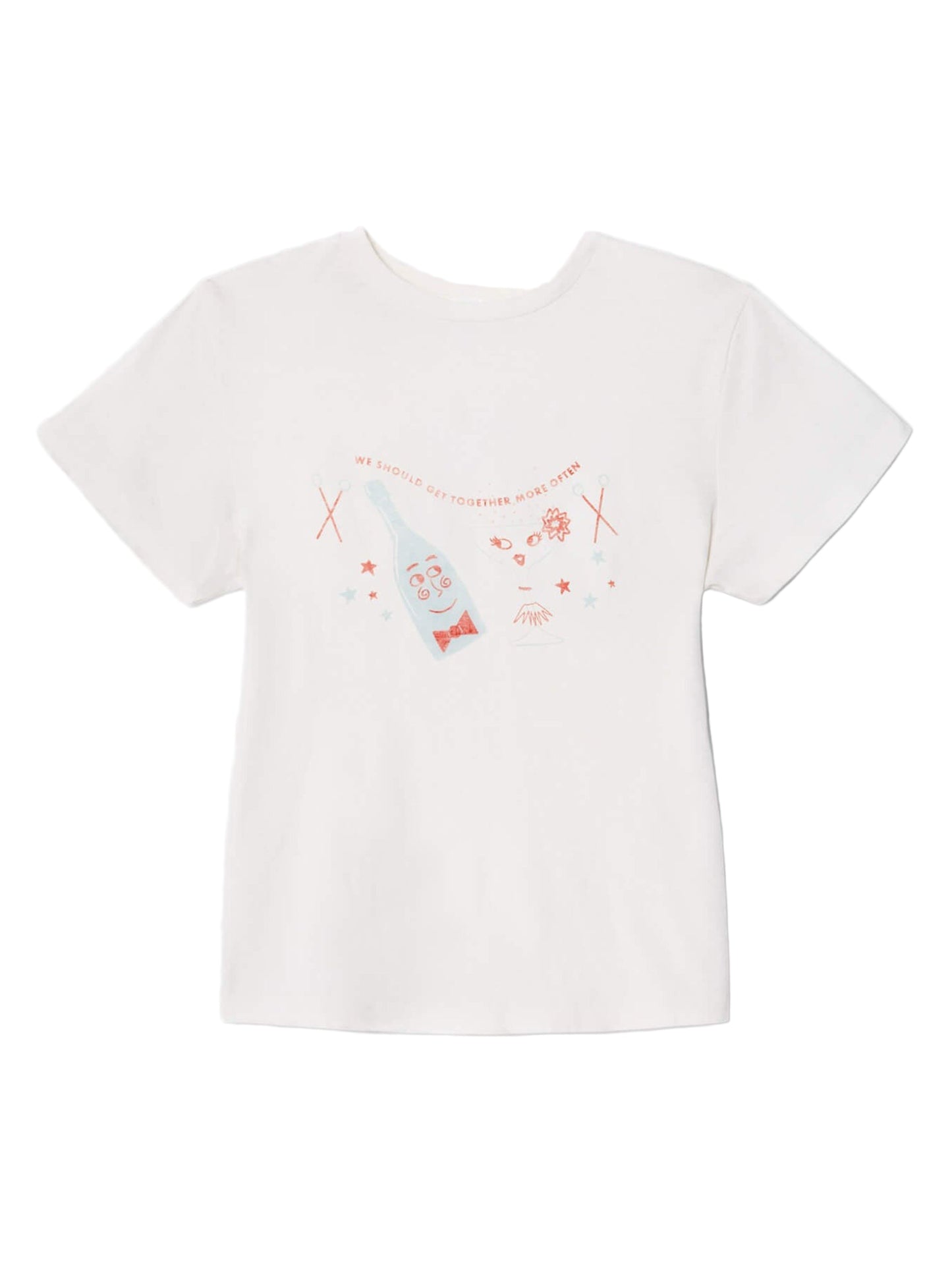 Re/Done Tiny Tee Together in Vintage White
