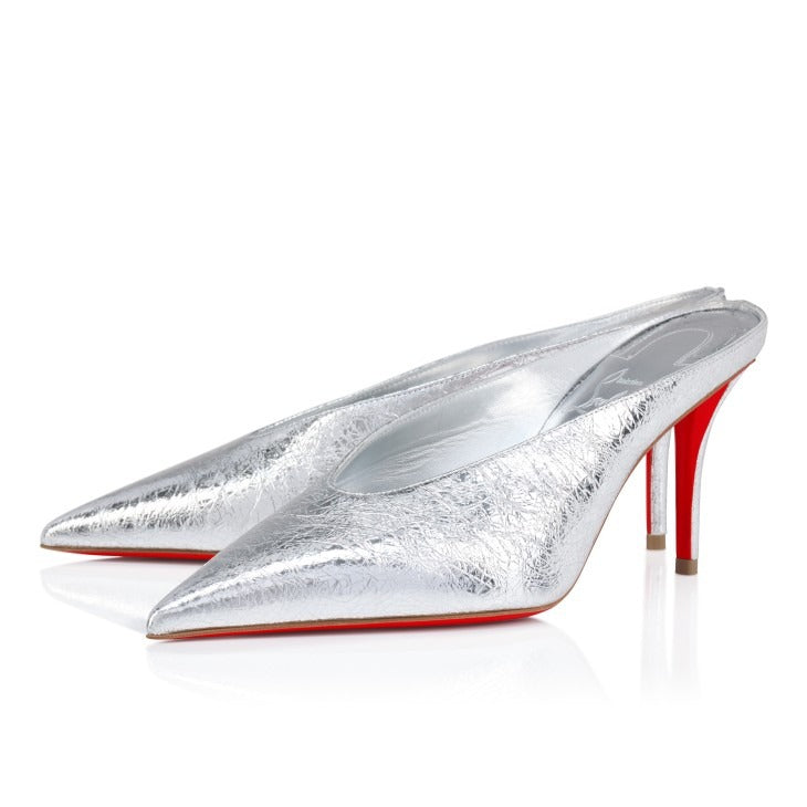 Christian Louboutin Miss Z Slimimule 80mm in Silver | In-Store Only