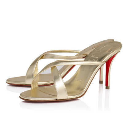 Christian Louboutin Mulazee Cross 80 Nappa in Platine | In-Store Only
