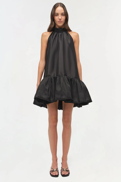 Simkhai Hope Bow Tie Mini Dress in Black