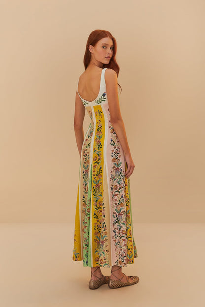 Farm Rio Multicolor Maxi Dress in Delicate Floral Stripes – Leigh's of  Breton Village