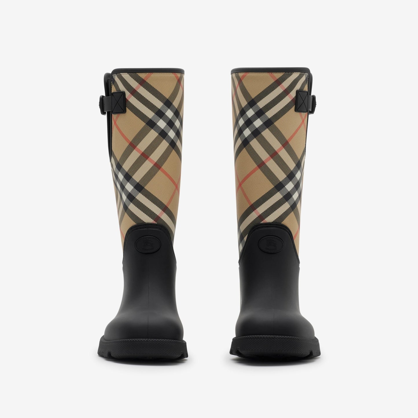 Burberry Rubber Marsh Stamp High Boots in Black