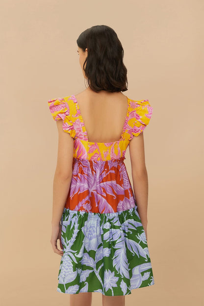 Farm Rio Mini Dress in Tropical Swing Mix