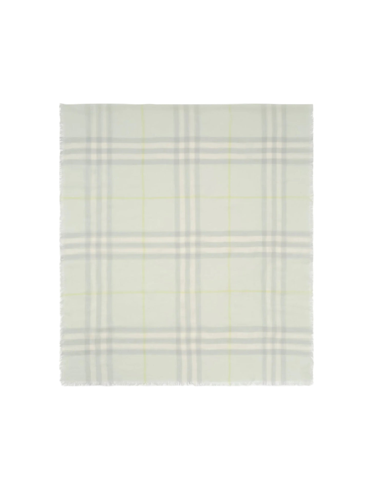 Burberry Wide Check Wool Scarf in Mint