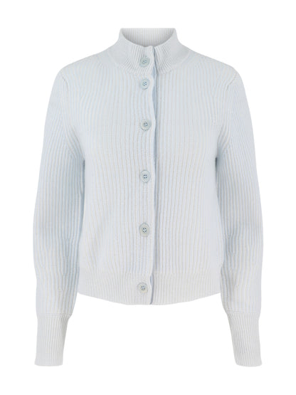 Kinross Cashmere Gathered Sleeve Cardigan (More Colors)