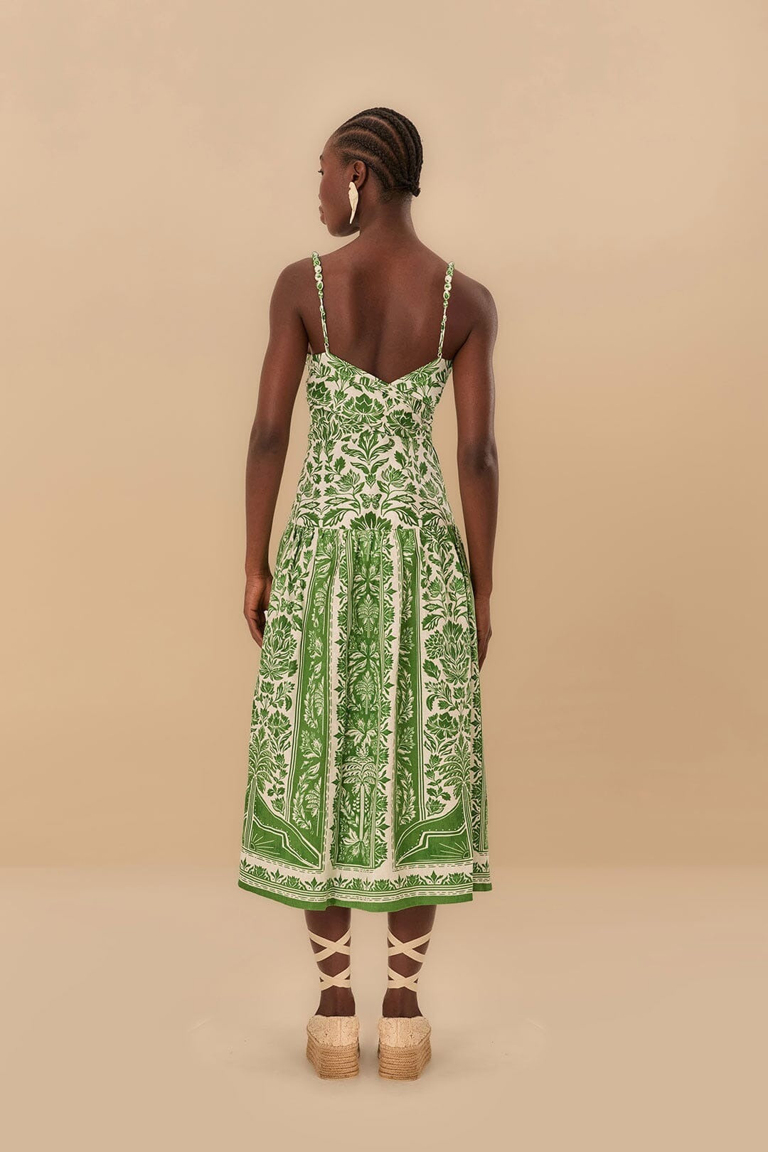 Farm Rio Midi Dress in Delicate Tapestry Green – Leigh's of Breton Village