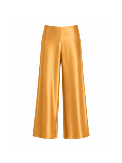Vince Colette High-Rise Crushed Satin Bias Pant in Clementine