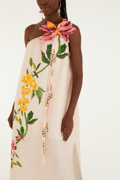 Farm Rio Garden Terrace One Shoulder Maxi Dress