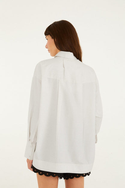 Farm Rio Graphic Birds Shirt in Blush Pink