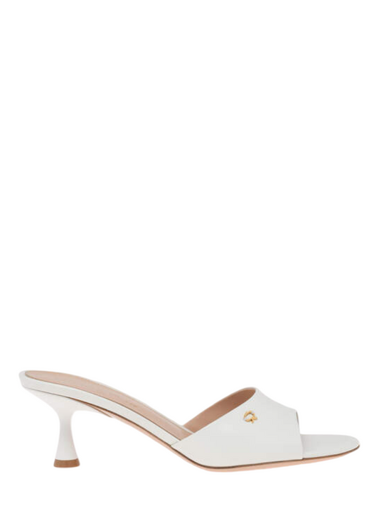 Gianvito Rossi Low Heel Mule in White