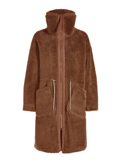 Varley Logan Sherpa Coat in Pecan Pie