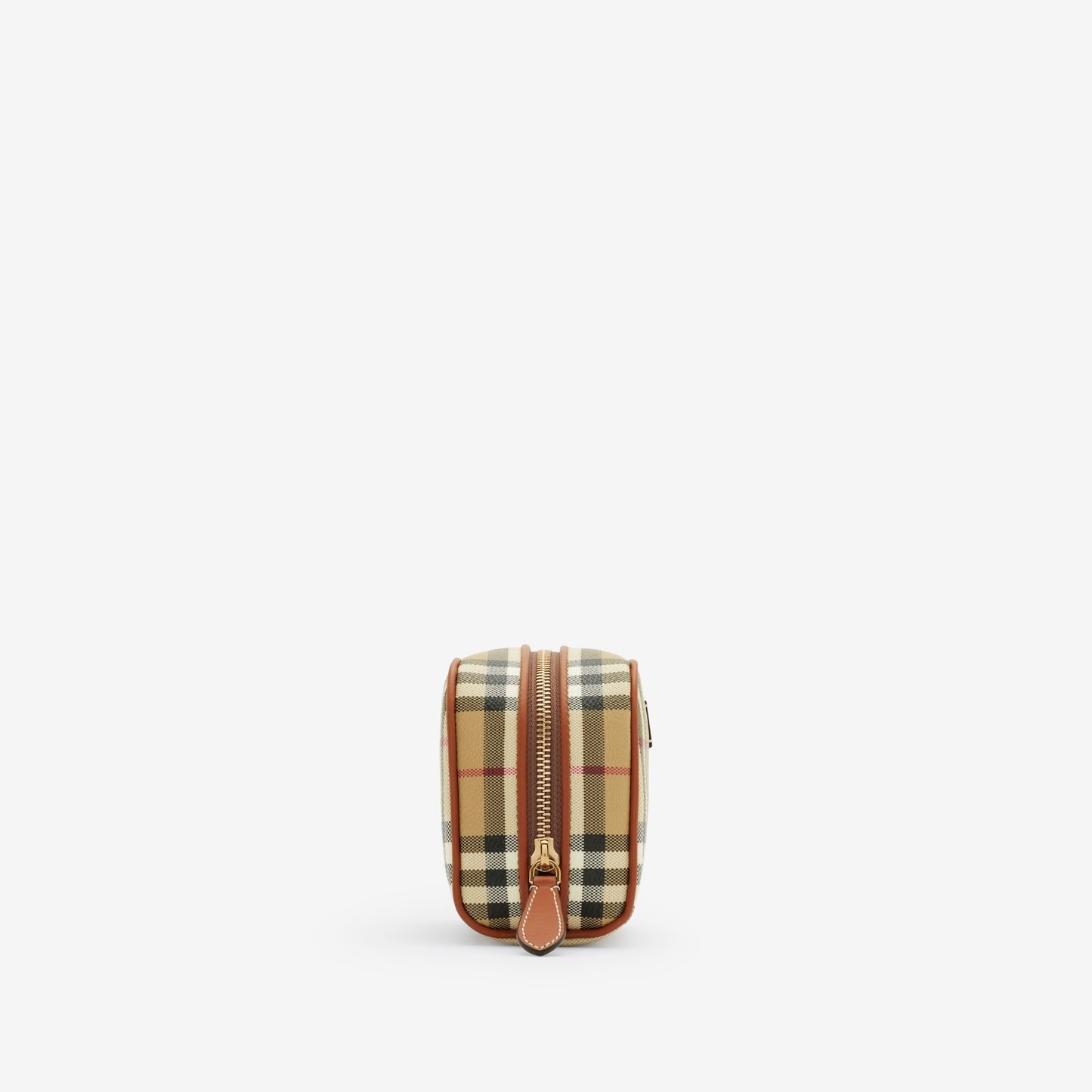 Burberry Small Check Travel Pouch in Vintage Check/Briar Brown