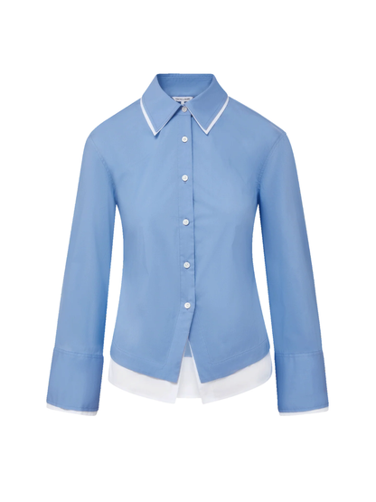 Veronica Beard Bonnie Shirt in Cadet