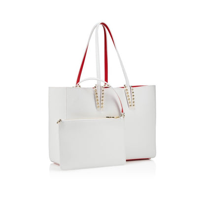 Christian Louboutin Cabata Soft Large Calf Empire in Bianco/Gold | In-Store Only