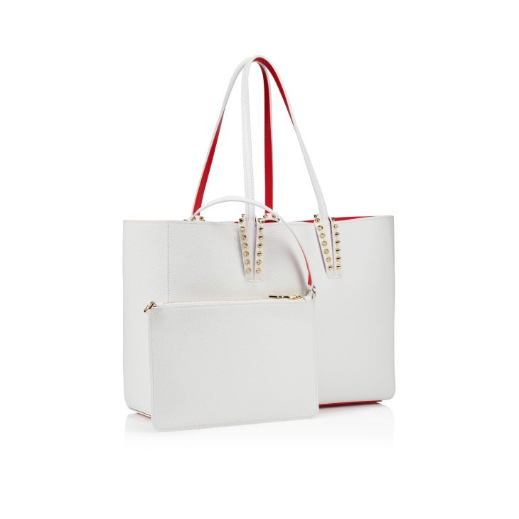 Christian Louboutin Cabata Soft Small Calf Empire in Bianco/Gold | In-Store Only