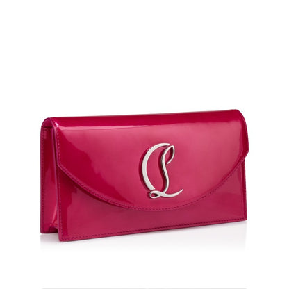 Christian Louboutin Loubi54 Clutch Patent Perle in Pinup/Silver | In-Store Only