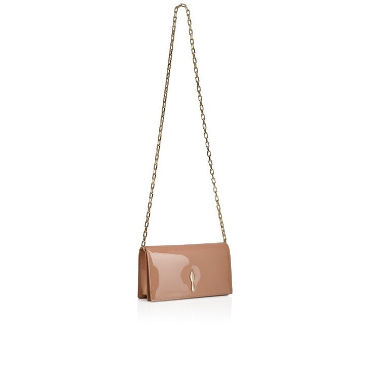 Christian Louboutin Bettina Clutch in Patent Blush/Gold | In-Store Only