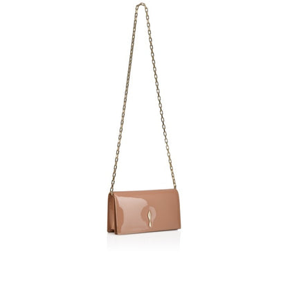 Christian Louboutin Bettina Clutch in Patent Blush/Gold | In-Store Only