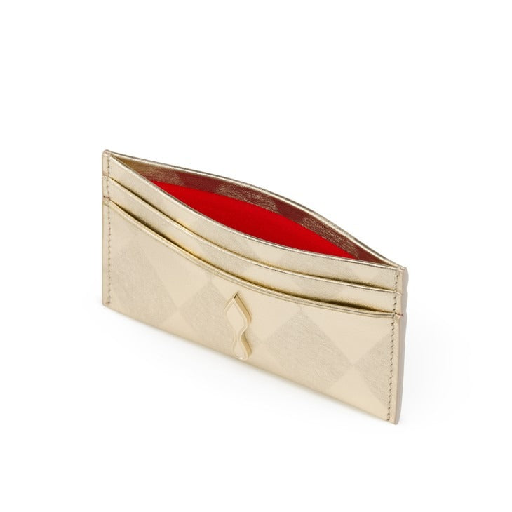 Christian Louboutin Bettina Card Holder in Light Platine | In-Store Only