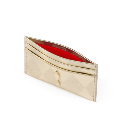 Christian Louboutin Bettina Card Holder in Light Platine | In-Store Only