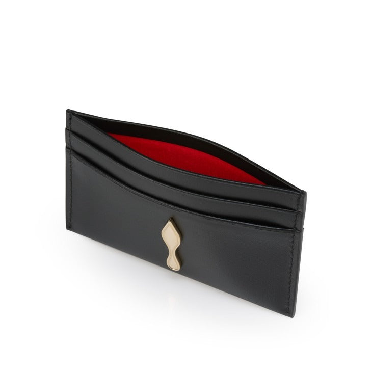 Christian Louboutin Bettina Card Holder in Calf Paris Black/Gold | In-Store Only