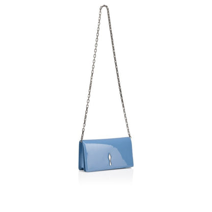 Christian Louboutin Bettina Clutch Patent in Ceruleo/Silver | In-Store Only
