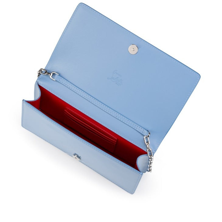 Christian Louboutin Bettina Clutch Patent in Ceruleo/Silver | In-Store Only