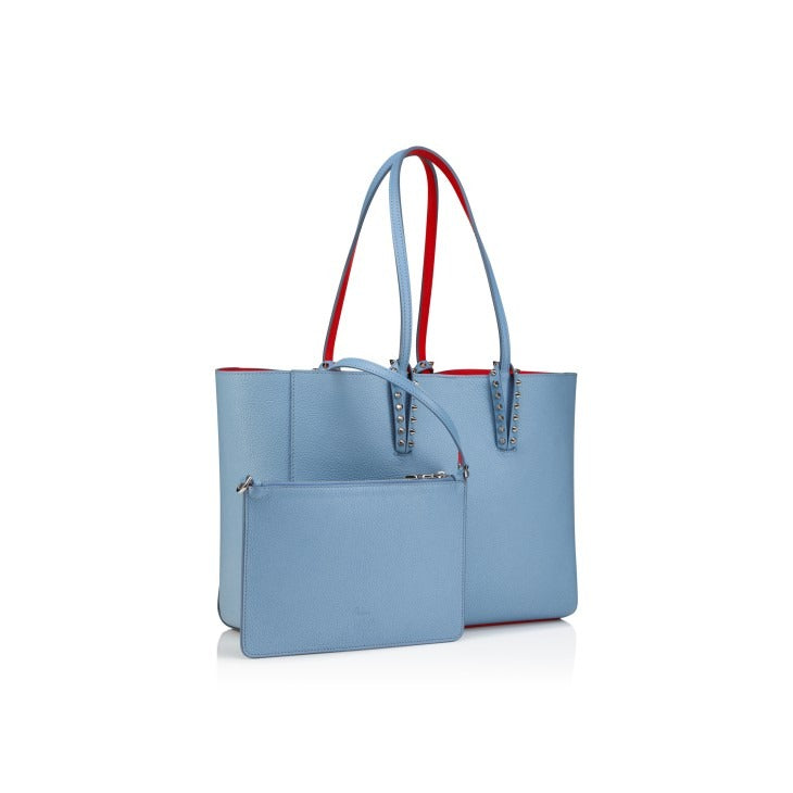 Christian Louboutin Cabata Soft Small Calf Empire in Ceruleo/Silver | In-Store Only