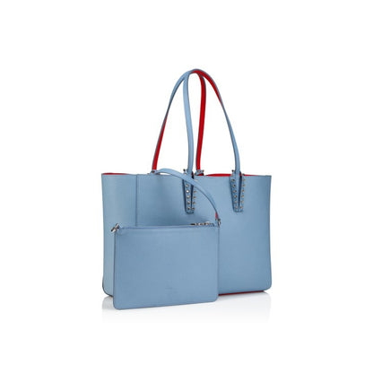 Christian Louboutin Cabata Soft Small Calf Empire in Ceruleo/Silver | In-Store Only