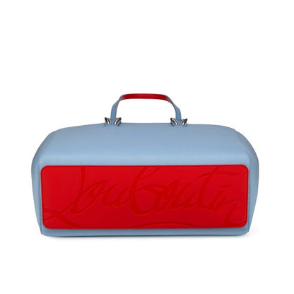Christian Louboutin Cabata Soft Small Calf Empire in Ceruleo/Silver | In-Store Only
