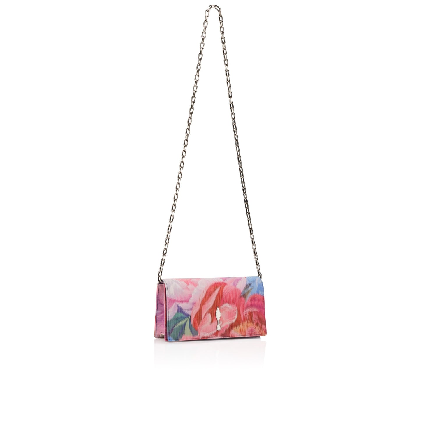 Christian Louboutin Bettina Clutch Tissu Chine Print in Peonie Multi/Silver | In-Store Only