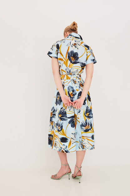 Cara Cara Marge Skirt in Marais Bloom Blue
