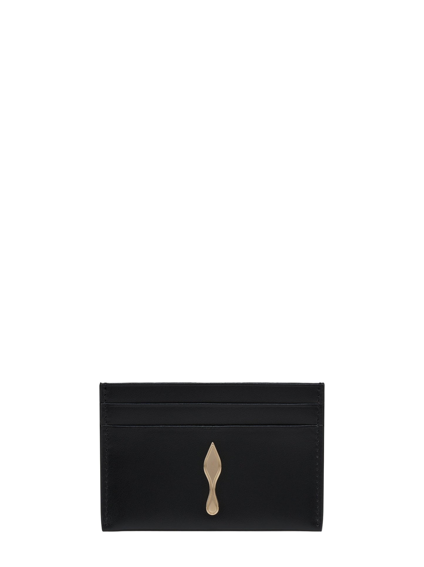 Christian Louboutin Bettina Card Holder in Calf Paris Black/Gold | In-Store Only