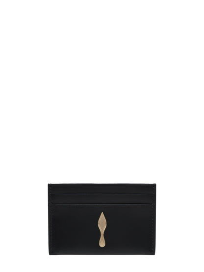 Christian Louboutin Bettina Card Holder in Calf Paris Black/Gold | In-Store Only