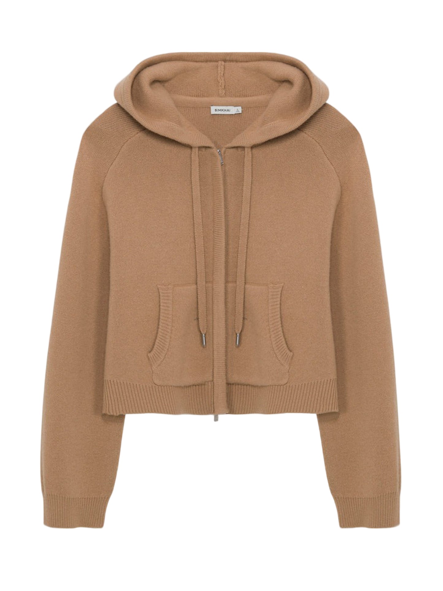 Simkhai Dakota Cropped Hoodie in Camel