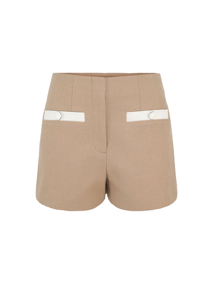 Veronica Beard Gershwin Shorts in Khaki