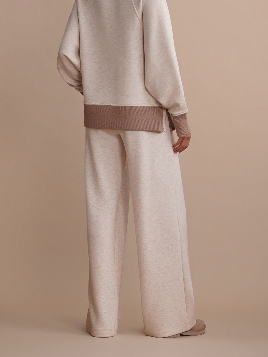 Varley Extra Wide Leg Pant 29.5 in Ivory Marl