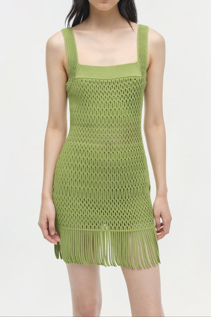 Simkhai Lyria Mini Dress in Kiwi