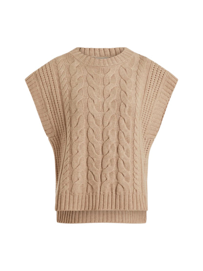 Varley Pixie Relaxed Cable Tank in Parchment