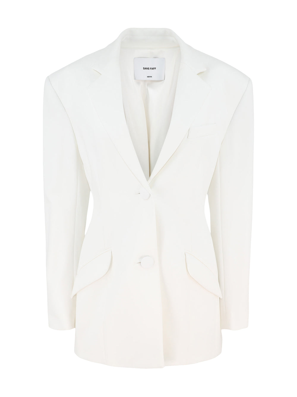 Sans Faff Sicily Snatched Blazer in White
