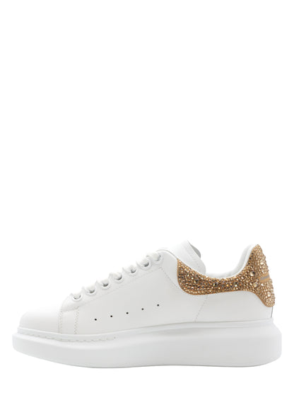 Alexander McQueen Oversized Sneaker in White/Dark Camel