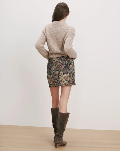 Veronica Beard Ohemia Skirt in Dark Eggplant Multi