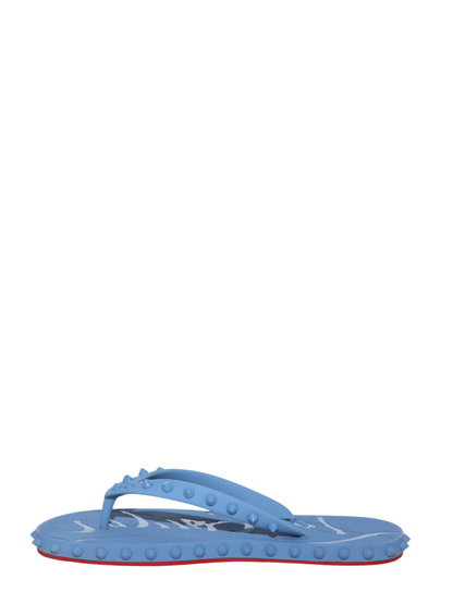 Christian Louboutin Super Loubi Flip Donna Flat in Ceruleo | In-Store Only