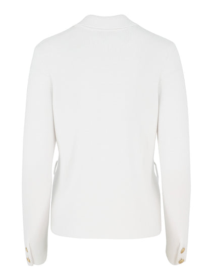 Kinross Short Tailored Cardigan in White