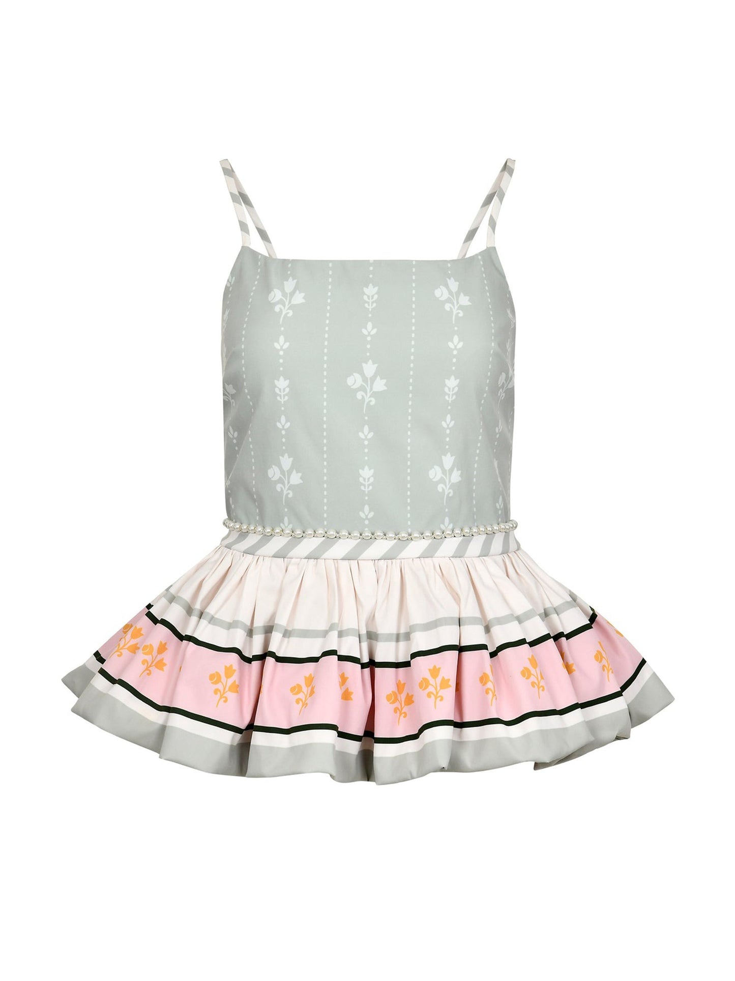 Pamela Stevenson Camille Peplum Top in Sage