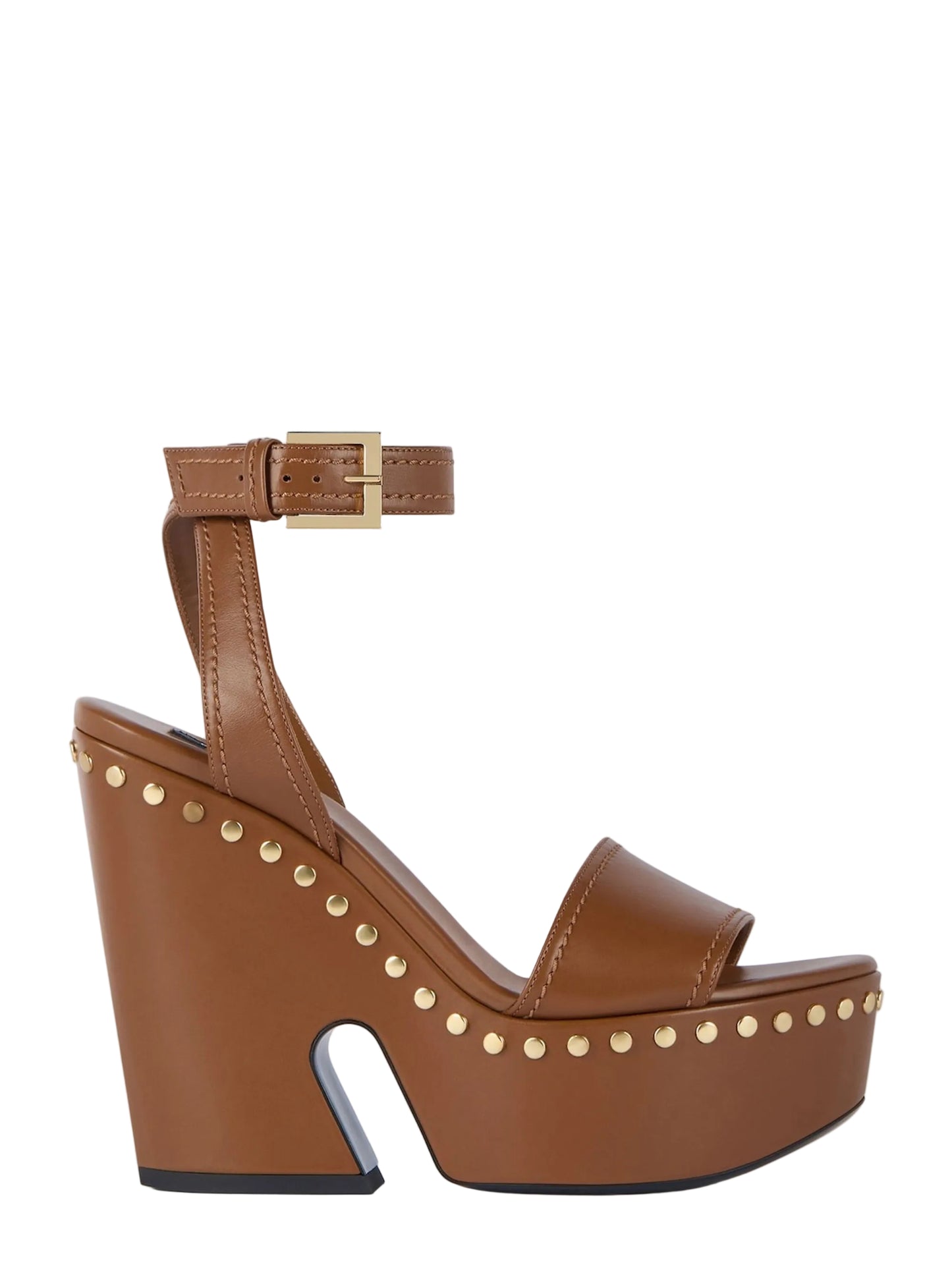 Givenchy Clog Platform Sandals in Leather With Studs 95MM