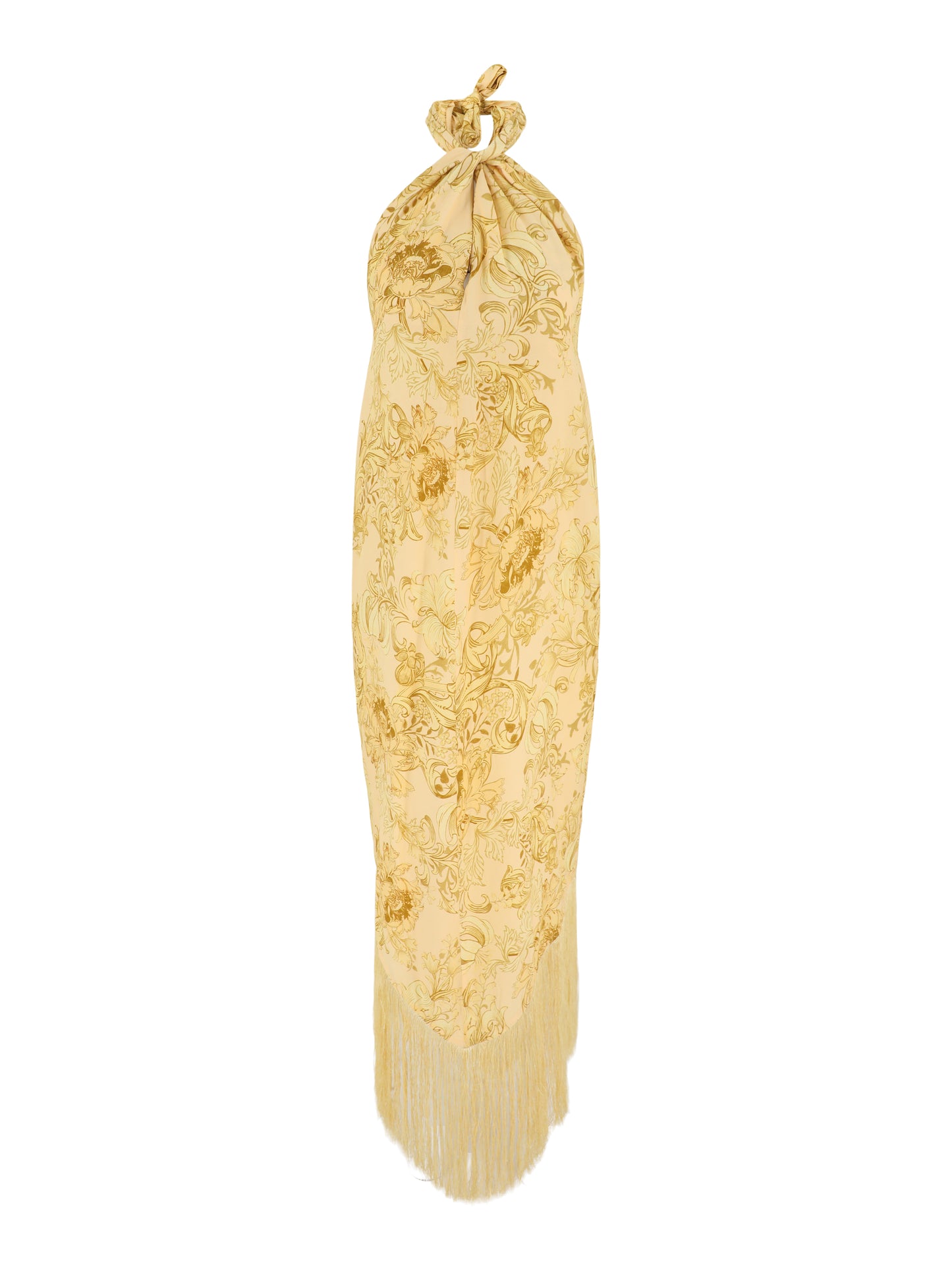 Hemant and Nandita Zar Halter Neck Maxi Dress in Yellow